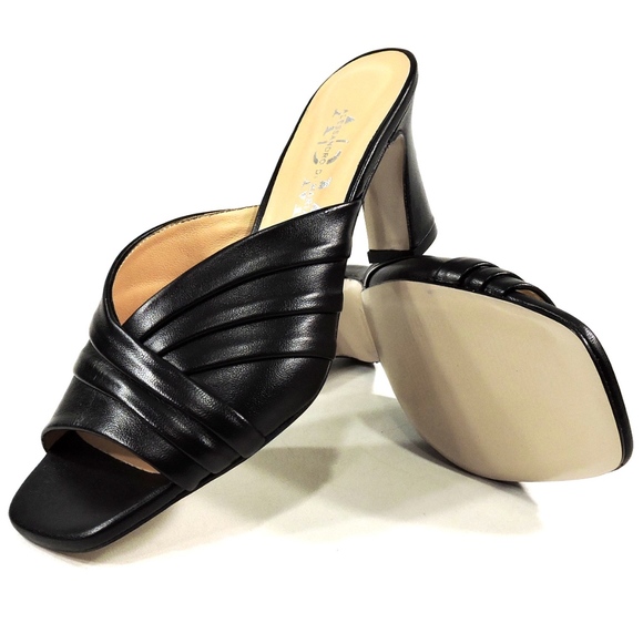 ALESSANDRO DI MARIA LEATHER SUMMER MULES - Picture 8 of 8